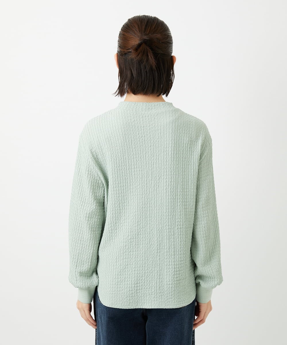 PHKEE27180 GEORGES RECH(小さいサイズ)(メゾン ドゥ サンク) ジャカードボトルネックジャージープルオーバー グリーン