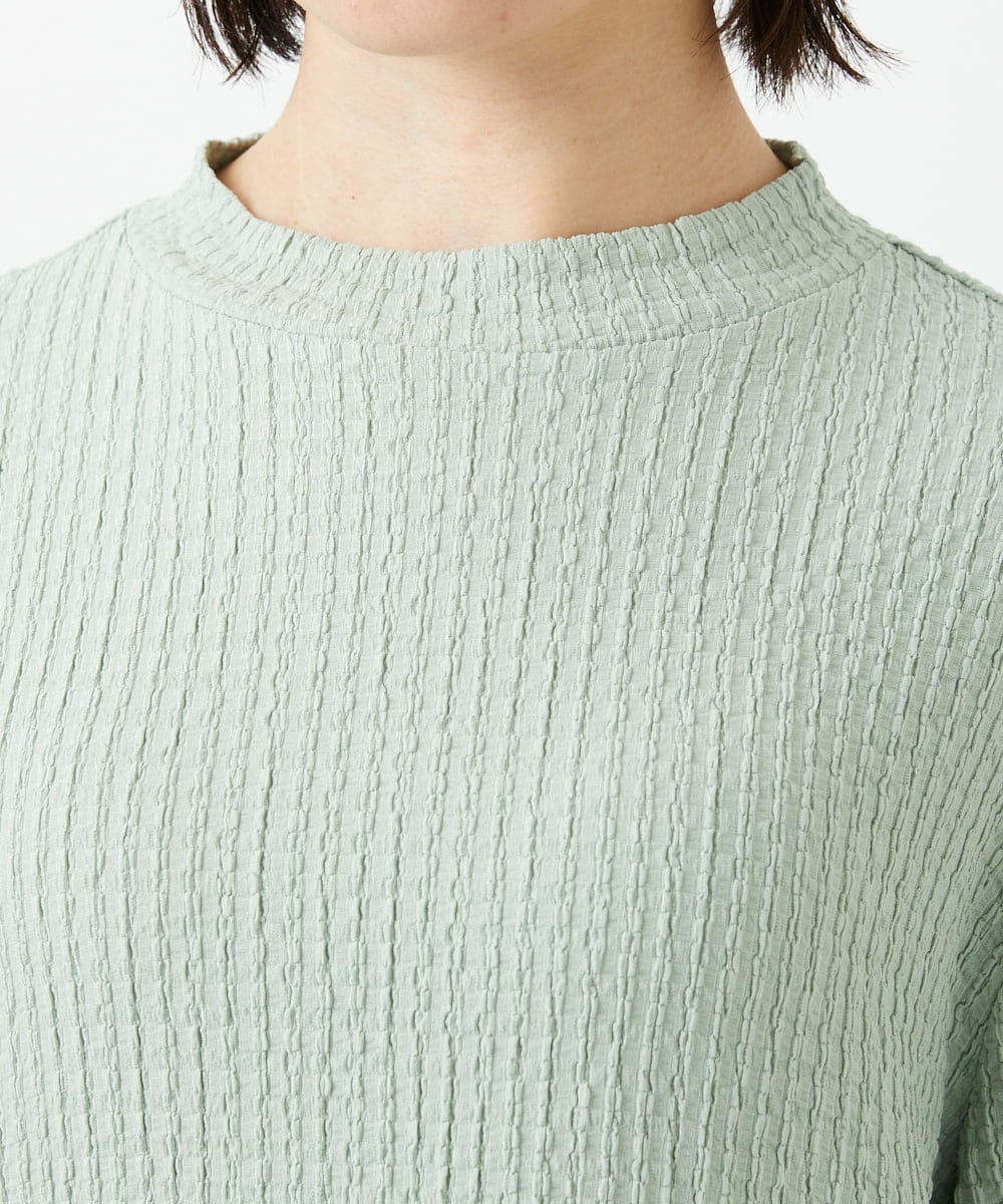 PHKEE27180 GEORGES RECH(小さいサイズ)(メゾン ドゥ サンク) ジャカードボトルネックジャージープルオーバー グリーン