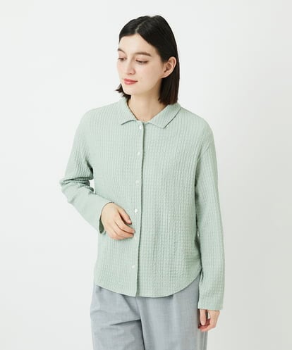 PHKEE37210  ジャガードジャージブラウス