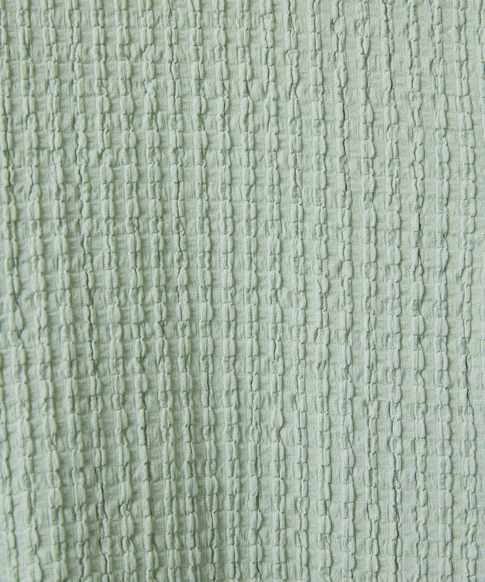 PHKEE37210 GEORGES RECH(小さいサイズ)(メゾン ドゥ サンク) ジャガードシャツ襟ジャージブラウス グリーン