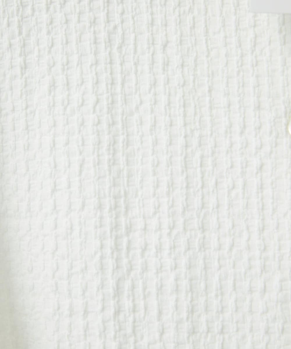 PHKEE37210 GEORGES RECH(小さいサイズ)(メゾン ドゥ サンク) ジャガードシャツ襟ジャージブラウス グリーン