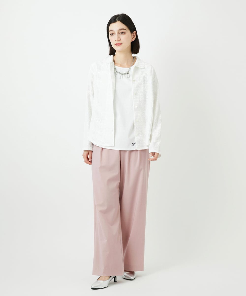 PHKEE37210 GEORGES RECH(小さいサイズ)(メゾン ドゥ サンク) ジャガードジャージブラウス グリーン