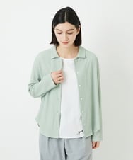 PHKEE37210 GEORGES RECH(小さいサイズ)(メゾン ドゥ サンク) ジャガードジャージブラウス グリーン