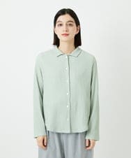 PHKEE37210 GEORGES RECH(小さいサイズ)(メゾン ドゥ サンク) ジャガードジャージブラウス グリーン