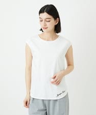 PHKEE46110 GEORGES RECH(小さいサイズ)(メゾン ドゥ サンク) ロゴ入りフレンチタンクトップ ホワイト