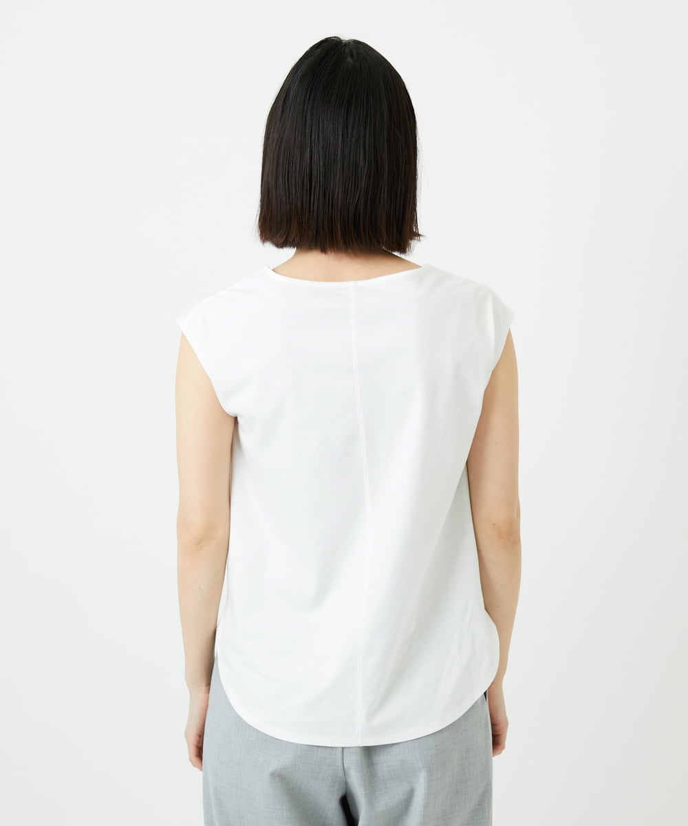 PHKEE46110 GEORGES RECH(小さいサイズ)(メゾン ドゥ サンク) ロゴ入りフレンチタンクトップ ホワイト