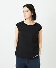 PHKEE46110 GEORGES RECH(小さいサイズ)(メゾン ドゥ サンク) ロゴ入りフレンチタンクトップ ブラック