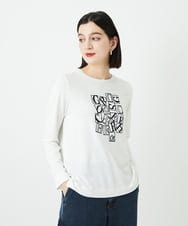 PHKEF14150 GEORGES RECH(小さいサイズ)(メゾン ドゥ サンク) ベアテンロゴ刺繍カットソー ホワイト