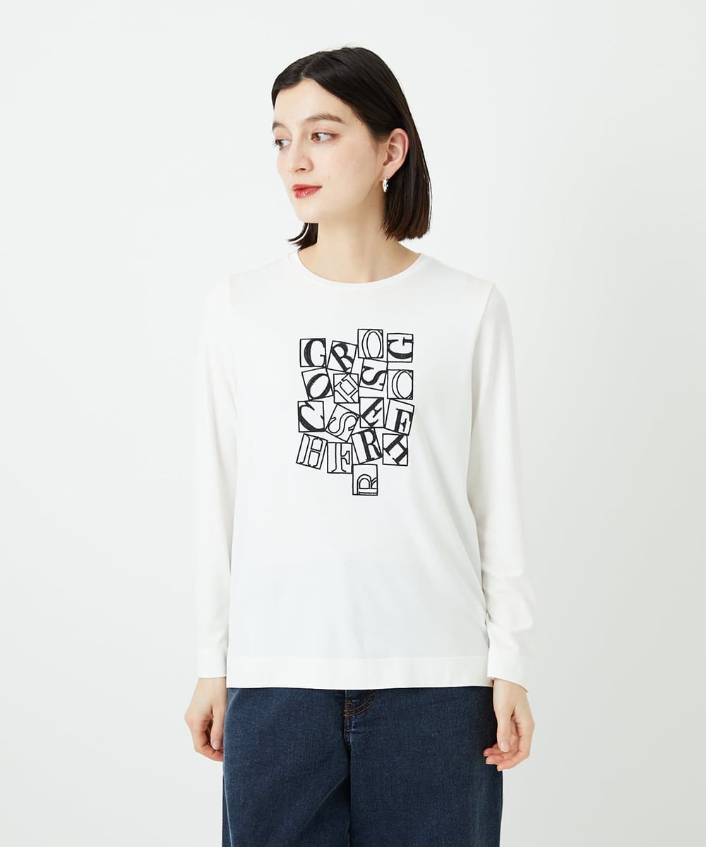 PHKEF14150 GEORGES RECH(小さいサイズ)(メゾン ドゥ サンク) ベア天竺ロゴプルオーバー ホワイト