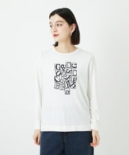 PHKEF14150 GEORGES RECH(小さいサイズ)(メゾン ドゥ サンク) ベアテンロゴ刺繍カットソー ホワイト