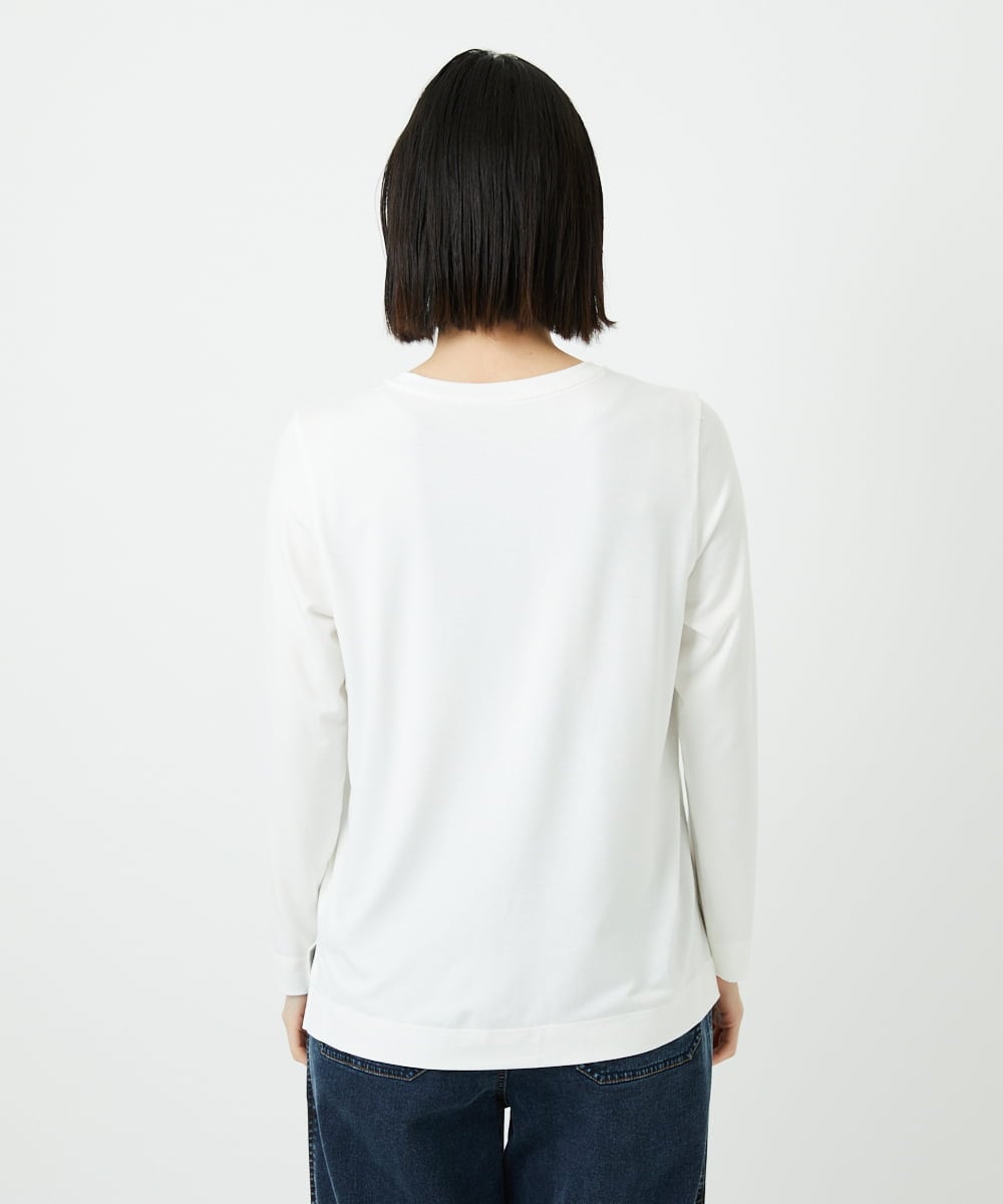 PHKEF14150 GEORGES RECH(小さいサイズ)(メゾン ドゥ サンク) ベアテンロゴ刺繍カットソー ホワイト