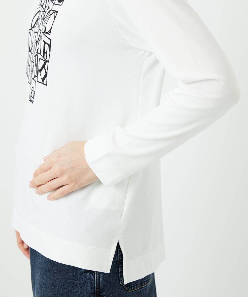 PHKEF14150 GEORGES RECH(小さいサイズ)(メゾン ドゥ サンク) ベア天竺ロゴプルオーバー ホワイト