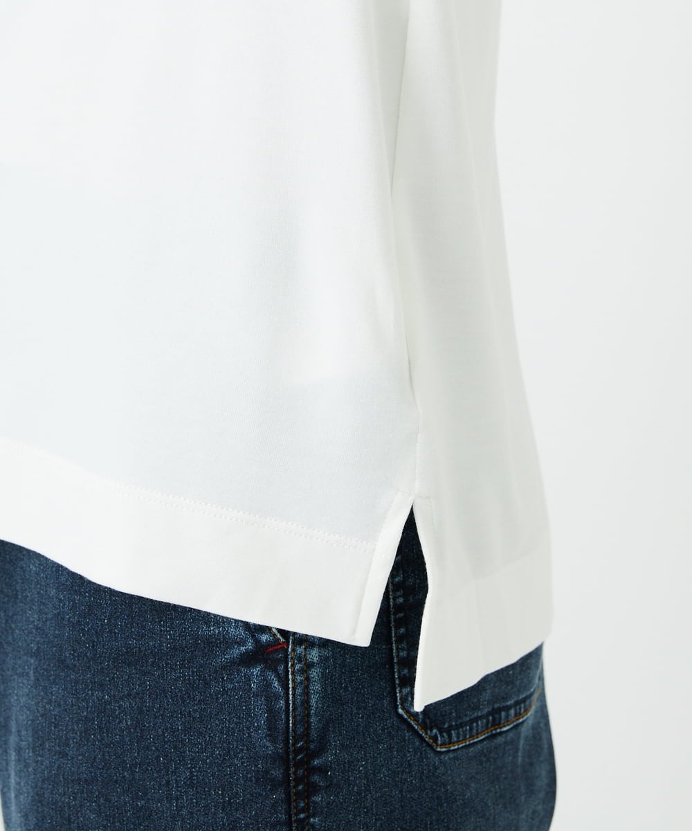 PHKEF14150 GEORGES RECH(小さいサイズ)(メゾン ドゥ サンク) ベアテンロゴ刺繍カットソー ホワイト