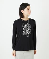 PHKEF14150 GEORGES RECH(小さいサイズ)(メゾン ドゥ サンク) ベアテンロゴ刺繍カットソー ブラック