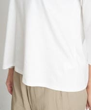 PHKET28230 GEORGES RECH(小さいサイズ)(メゾン ドゥ サンク) 8分袖コットンスムース刺繍カットソー ホワイト