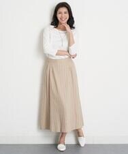 PHKET28230 GEORGES RECH(小さいサイズ)(メゾン ドゥ サンク) 8分袖コットンスムース刺繍カットソー ホワイト