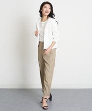 PHKET28230 GEORGES RECH(小さいサイズ)(メゾン ドゥ サンク) 8分袖コットンスムース刺繍カットソー ホワイト