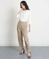 PHKET28230 GEORGES RECH(小さいサイズ)(メゾン ドゥ サンク) 8分袖コットンスムース刺繍カットソー ホワイト