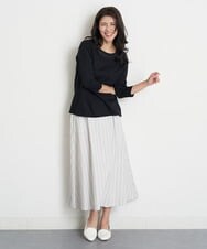 PHKET28230 GEORGES RECH(小さいサイズ)(メゾン ドゥ サンク) 8分袖コットンスムース刺繍カットソー ホワイト