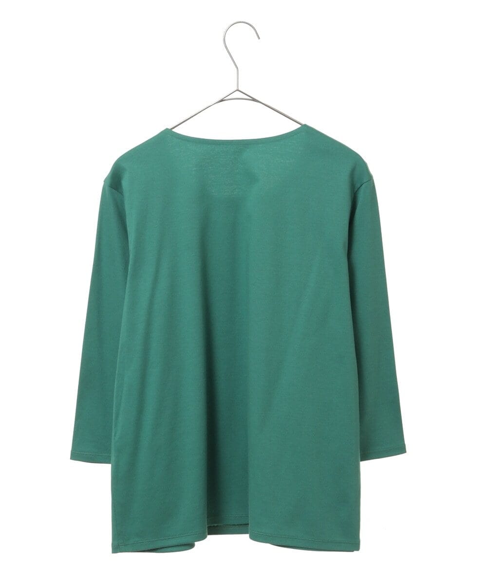 PHKET28230 GEORGES RECH(小さいサイズ)(メゾン ドゥ サンク) 8分袖コットンスムース刺繍カットソー ホワイト