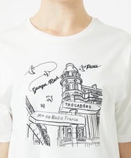 PHKGA08170 GEORGES RECH(小さいサイズ)(メゾン ドゥ サンク) ドライコットンイラスト刺繍Tシャツ ライトブルー