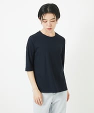 PHKGA17170 GEORGES RECH(小さいサイズ)(メゾン ドゥ サンク)  [日本製]ストレッチリブカットソー ネイビー