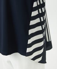 PHKGA18290 GEORGES RECH(小さいサイズ)(メゾン ドゥ サンク) バックシャン幾何プリントカットソー ネイビー