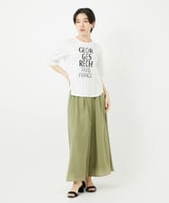 PHKGA37180 GEORGES RECH(小さいサイズ)(メゾン ドゥ サンク) ピンタックロゴカットソー ブルーグリーン