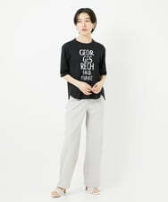 PHKGA37180 GEORGES RECH(小さいサイズ)(メゾン ドゥ サンク) ピンタックロゴカットソー ブルーグリーン
