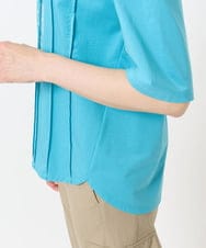 PHKGA37180 GEORGES RECH(小さいサイズ)(メゾン ドゥ サンク) ピンタックロゴカットソー ブルーグリーン
