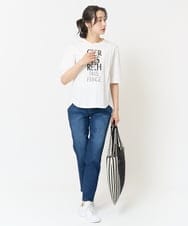 PHKGA37180 GEORGES RECH(小さいサイズ)(メゾン ドゥ サンク) ピンタックロゴカットソー ブルーグリーン