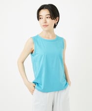 PHKGA38130 GEORGES RECH(小さいサイズ)(ヒロココシノ) チュールシルケットタンクトップ ブルーグリーン