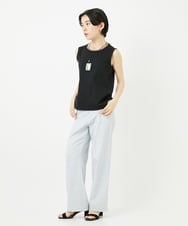 PHKGA38130 GEORGES RECH(小さいサイズ)(ヒロココシノ) チュールシルケットタンクトップ ブルーグリーン