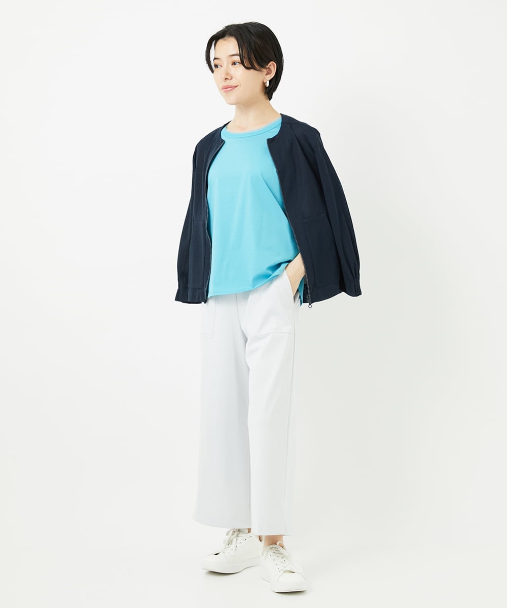 PHKGA38130 GEORGES RECH(小さいサイズ)(ヒロココシノ) チュールシルケットタンクトップ ブルーグリーン