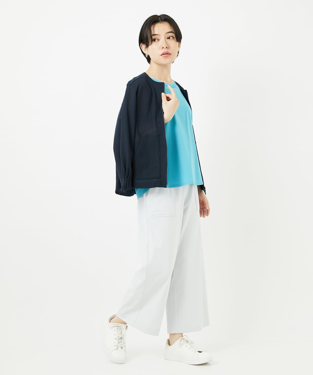 PHKGA38130 GEORGES RECH(小さいサイズ)(ヒロココシノ) チュールシルケットタンクトップ ブルーグリーン