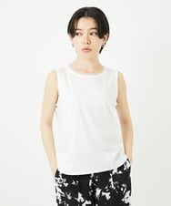 PHKGA38130 GEORGES RECH(小さいサイズ)(ヒロココシノ) チュールシルケットタンクトップ ホワイト