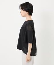 PHKGA41240 GEORGES RECH(小さいサイズ)(メゾン ドゥ サンク)  [日本製/接触冷感]シアーコンビジャージープルオーバー ブラック