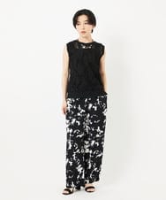 PHKGA46240 GEORGES RECH(小さいサイズ)(メゾン ドゥ サンク)  [2点セット]チュールテープ刺繍タンク付きノースリーブプルオーバー ホワイト