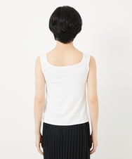 PHKGA46240 GEORGES RECH(小さいサイズ)(メゾン ドゥ サンク)  [2点セット]チュールテープ刺繍タンク付きノースリーブプルオーバー ホワイト