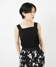 PHKGA46240 GEORGES RECH(小さいサイズ)(メゾン ドゥ サンク)  [2点セット]チュールテープ刺繍タンク付きノースリーブプルオーバー ホワイト
