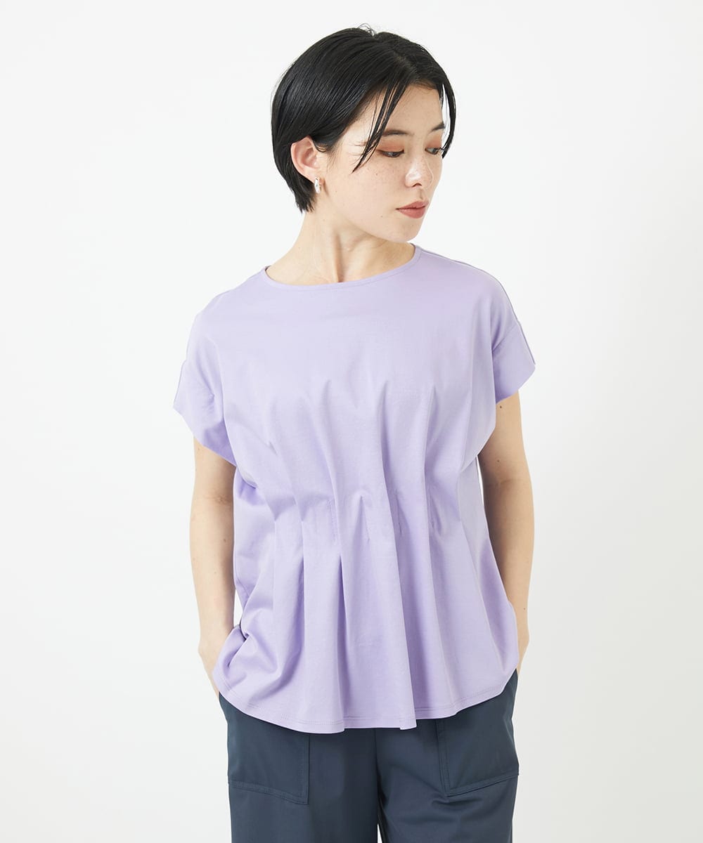 PHKGA48160 GEORGES RECH(小さいサイズ)(メゾン ドゥ サンク) [接触冷感]ウエストタックカットソー ラベンダー