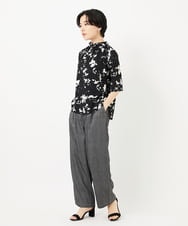 PHKGC43240 GEORGES RECH(小さいサイズ)(メゾン ドゥ サンク) [日本製]ギャザーハイネック5分袖カットソー ブラック