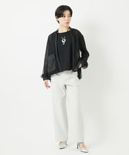 PHKGC81110 GEORGES RECH(小さいサイズ)(メゾン ドゥ サンク)  [日本製/多機能素材]カットジョーゼットタンクトップ アイボリー