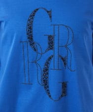 PHKGC82180 GEORGES RECH(小さいサイズ)(メゾン ドゥ サンク) ドライコットンビーズ刺繍ロゴ7分袖カットソー ホワイト
