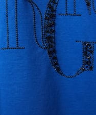 PHKGC82180 GEORGES RECH(小さいサイズ)(メゾン ドゥ サンク) ドライコットンビーズ刺繍ロゴ7分袖カットソー ホワイト
