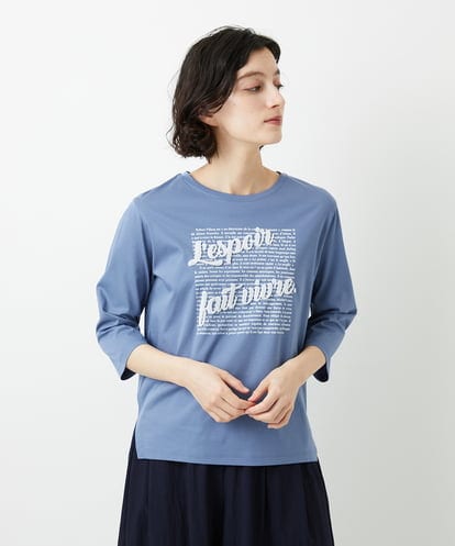 PHKGD08190  スムースジャージーロゴ刺繍カットソー