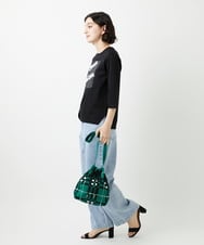 PHKGD08190 GEORGES RECH(小さいサイズ)(メゾン ドゥ サンク) スムースジャージーロゴ刺繍カットソー ブルー