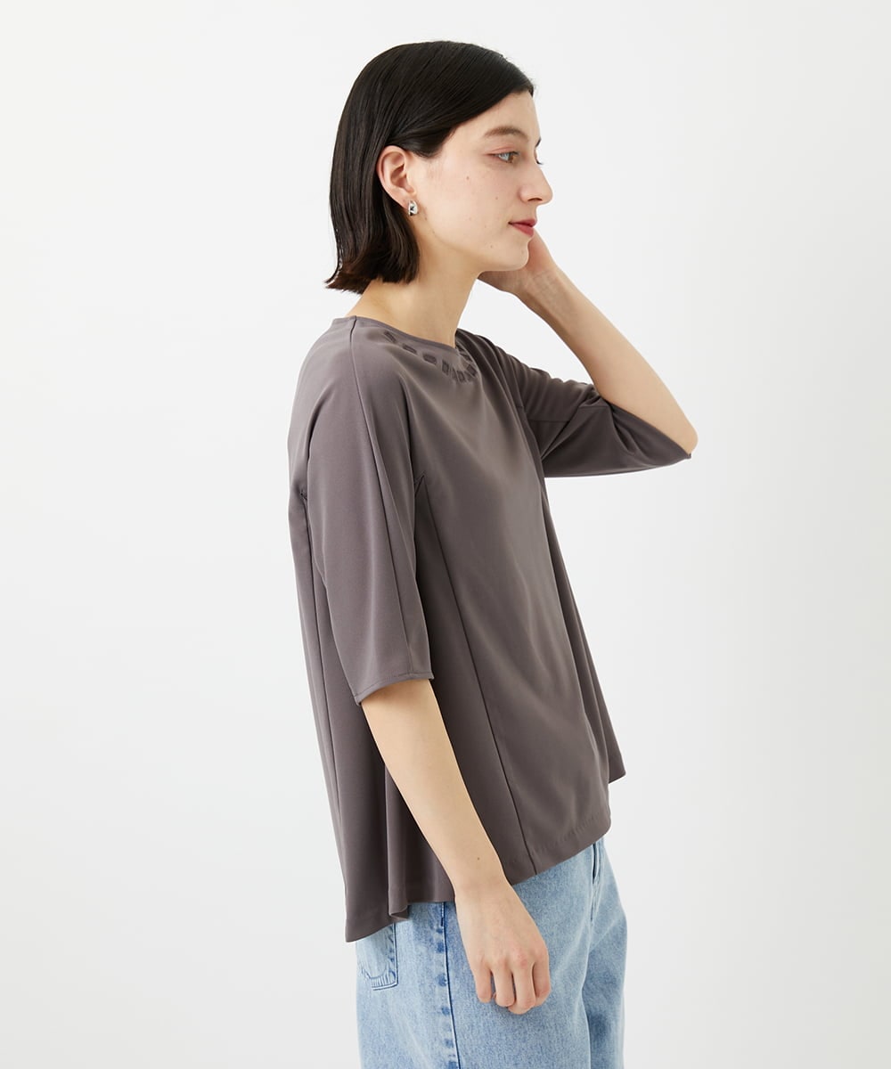 PHKGD11230 GEORGES RECH(小さいサイズ)(メゾン ドゥ サンク)  [セットアップ対応]ドライタッチジャージーセミフレアプルオーバー ベージュ