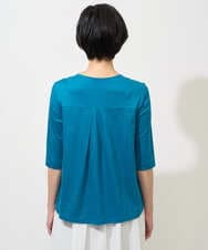 PHKGD16180 GEORGES RECH(小さいサイズ)(メゾン ドゥ サンク) メタリックロゴプリント5分袖カットソー ブルー