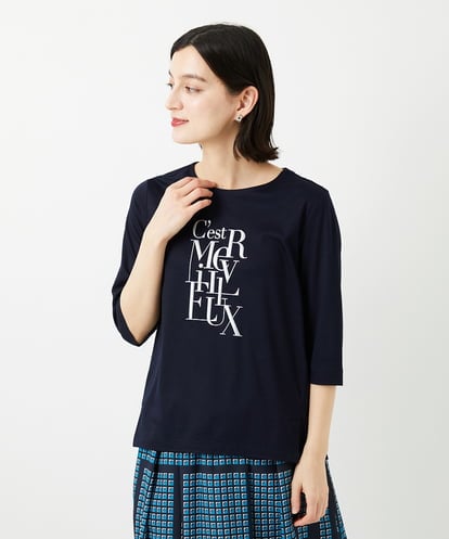 PHKGD16180 GEORGES RECH(小さいサイズ) メタリックロゴプリント5分袖カットソー